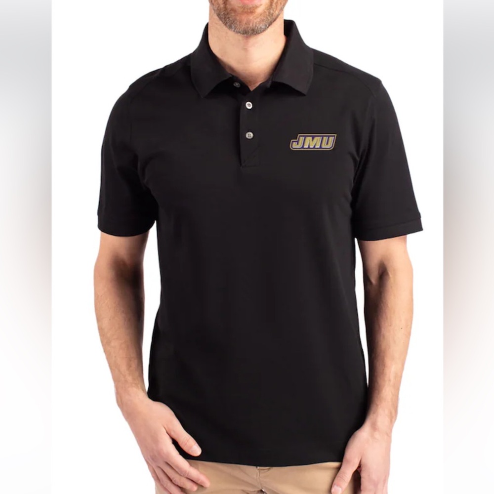 JMU Fanatics Black Polo Shirt Classic Design